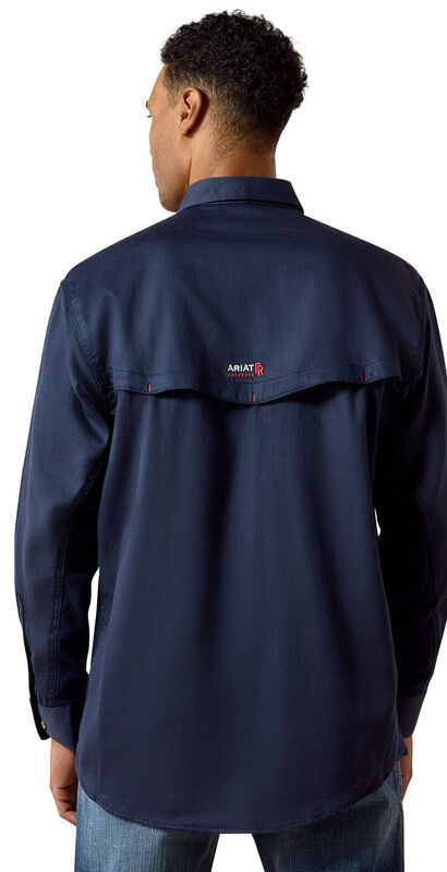 FR Solid Vent Work Shirt Back